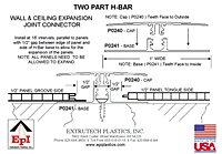 Two Part H-Bar Cap and Base Trim - 2